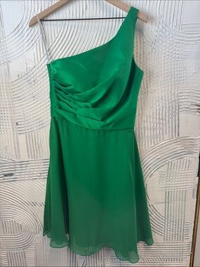 Wtoo One-Shoulder Emerald Green Cocktail Dress